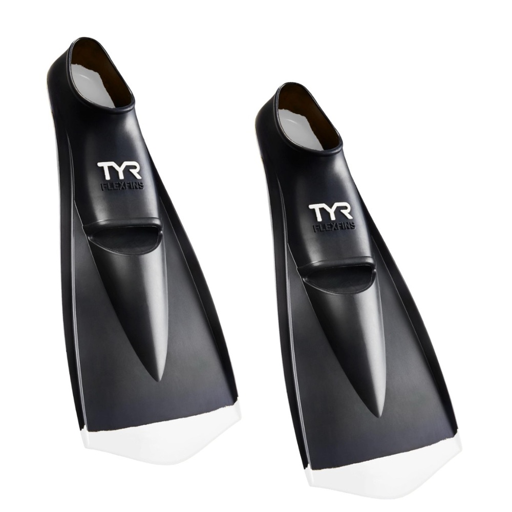 TYR Flex Fins 2.0, Black/White, Large
